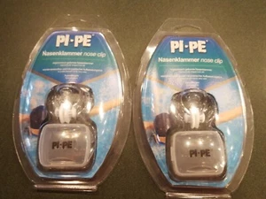 2 Pair Swimming Pi-Pe Pipe Reusable Ergonomic Silicone Nose Clip W/ Case FREESHP - Picture 1 of 2