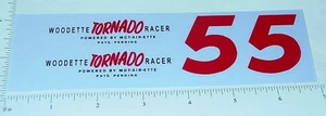 Woodette Tornado Race Car 5 Sticker Set WD-001r - Picture 1 of 1