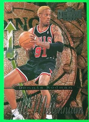 1997-98 NBA Skybox Metal Universe - All Millennium Insert #11 Dennis Rodman NM Foto 1 de 2