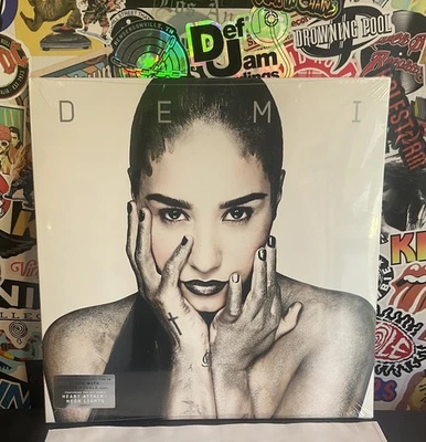 DEMI LOVATO Demi NEW CLEAR WITH SILVER PUDDLE VINYL W/HYPE STICKER  - Image 1 of 3