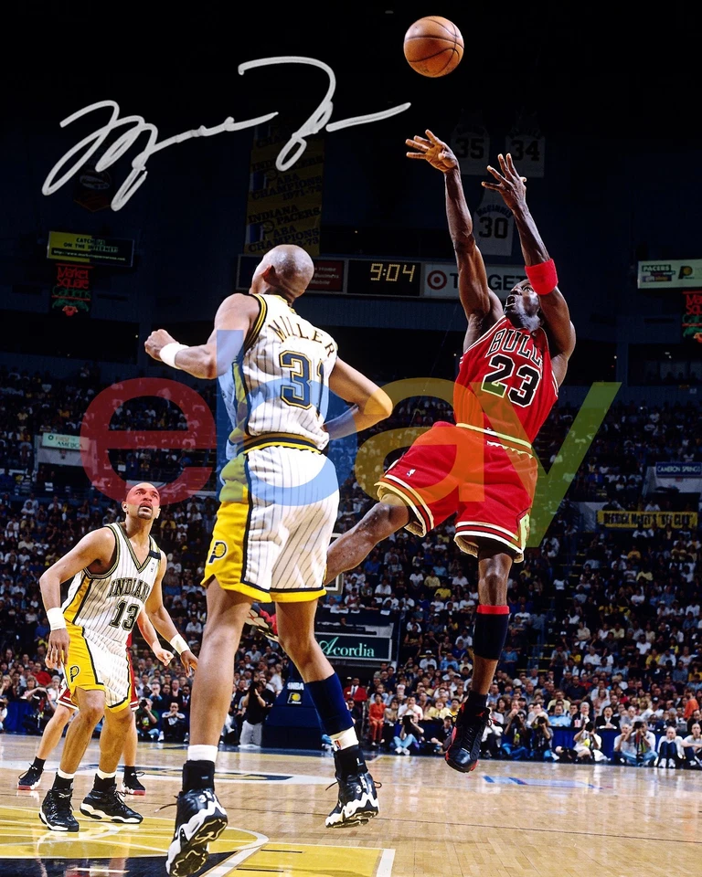 Фотография Майкла Джордана Shooting Action Chicago Bulls с автографом 8x10 NBA ПЕРЕПЕЧАТКА - Изображение 1 из 1