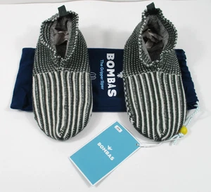 -Nuevo BOMBAS Mujer Agarre Zapatillas Casa Zapatos Talla S Salvia/Blanco - Imagen 1 de 4