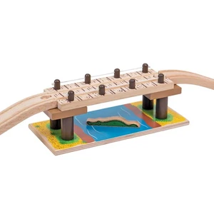 Bigjigs Rail Safari Rope Bridge - Other Major Wooden Rail Brands are Compatible - Foto 1 di 5