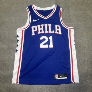 Nike #21 Joel Embiid Philadelphia 76ers Swingman NBA Herren Trikot Große 48 Blau - Bild 1 von 9