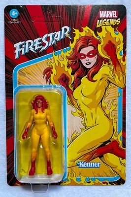 Marvel Legends Firestar MOC 3.75" Kenner Retro Figure 2022 Hasbro - Image 1 of 2