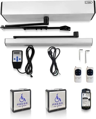 Handicap Automatic Swing Door Opener for Disabled with Stainless Steel Button - Image 1 of 4