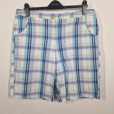 Шорты для гольфа в клетку Izod PerformX размер 12 эластичные многоцветные летние повседневные - Изображение 1 из 4