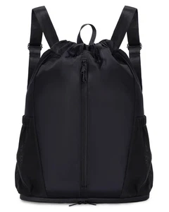 Drawstring Backpack Sports Gym Bag with Shoes Compartment String Backpack Cin... - Picture 1 of 9