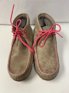 Twisted X Chukka WDM0012 Womens 7M Brown Pink Leather Boots - Picture 1 of 8
