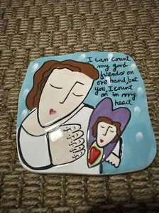 Sandra Magsamen Silvestri I Can Count My Good Friends On … Wall Tile Plaque - Picture 1 of 4