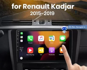 RADIO 2 DIN 9" ANDROID PER RENAULT KADJAR 15/19 BLUETOOTH NAVI USB GPS CARPLAY - Foto 1 di 6