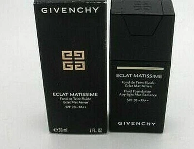 Givenchy Eclat Matissime Fluid Foundation SPF 20  ~ 8 Mat Amber, 1 Oz NIB - Image 1 of 2