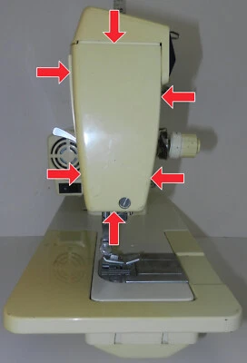 SINGER Merritt 1862 Sewing Machine PART ONLY: ARM LEFT END COVER Used Part Only - Image 1 of 4