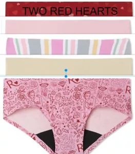 6 PARES DE BRAGAS ADOLESCENTES TALLA YS 11/12 RUBY BLISS HIPSTER A PRUEBA DE FUGAS REFUERZO PERÍODO UW - Imagen 1 de 1