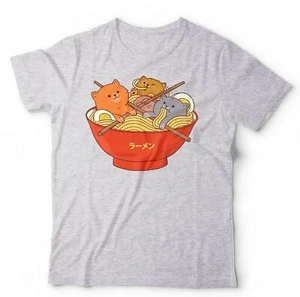 Camiseta Ramen And Cats Unisex - Fideos, Gatitos, Linda, Kawaii - Imagen 1 de 10