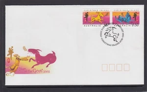 NAVIDAD IS 2003 Año de la CABRA Diseño Set de 2 en FDC - Imagen 1 de 1