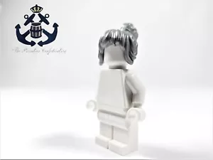 LEGO flach silberfarbenes Haar weiblich gewellter Pferdeschwanz 25405 für Ninjago Minifigur Pixel - Bild 1 von 2