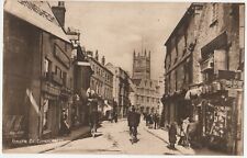Cirencester Postcard Gloucestershire Castle Street & Shops Printed View c.1918