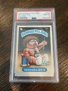 1986 Vintage PSA 10 MINT Garbage Pail Kids Series 5 #174b Repaired Rex GEM MT.
