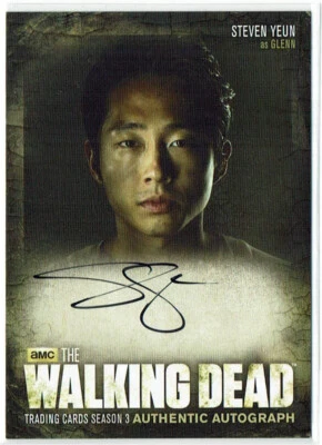 The Walking Dead Season 3 Part 1 Autograph Card A4 Steven Yeun as Glenn Auto - Image 1 of 2