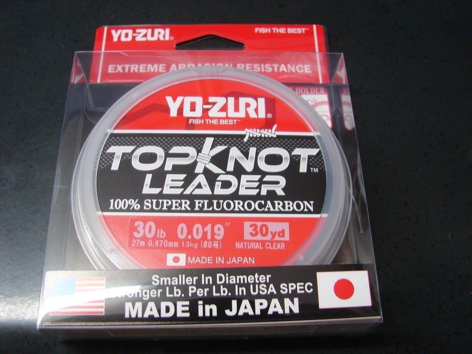 YO-ZURI TOPKNOT LEADER 100% СУПЕРФТОРУГЛЕРОД 30 фунтов 30 ярдов R1231-NC натуральный прозрачный - Изображение 1 из 1