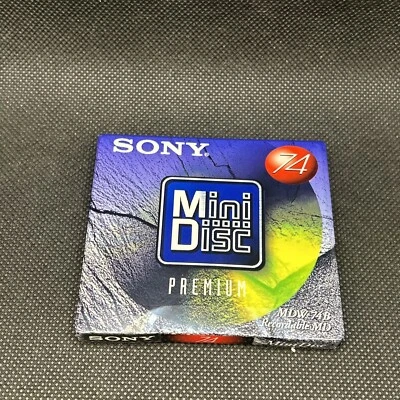 Sony Minidisc MDW-74B Premium / 74 MIN Recordable Audio Music MD-R74 NEW - Immagine 1 di 2