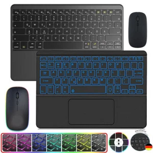 Bluetooth Touchpad Tastatur Maus für Samsung Galaxy Tab S9 S8 S7 S6 Lite A8 A7 - Bild 1 von 57