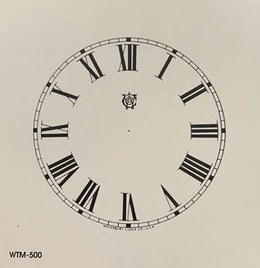 Antique Clock Dial- Original Cardboard - Waterbury 5”- Roman - Aged Color - Picture 1 of 4