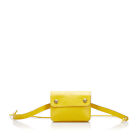 Authenticated Hermès Courchevel Pochette Green Waist Bag Yellow