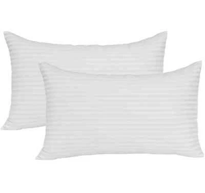 Large Soft Pillows Bounce Back Hollowfibre Deluxe STRIPED PILLOWS pack of 2 - Image 1 of 4