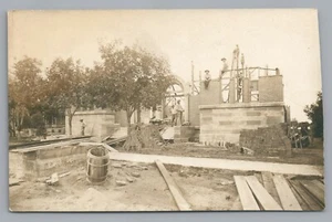 RPPC, IGLESIA HISTÓRICA DE TRABAJADORES DE LA CONSTRUCCIÓN, CASA GRANDE 1914-18, FOTO RECORTADA - Imagen 1 de 2