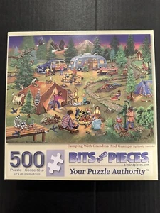 Bits & Pieces Camping With Grandma & Gramps 500 Piece Jigsaw Puzzle COMPLETE T14 - Picture 1 of 1