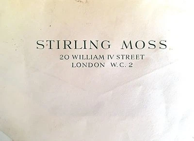 Stirling Moss Origial Brief signiert 1960 Formel 1  - Bild 1 von 4