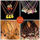 50Pcs DIY Charms Pendant Leather Waxed Cord Chain Black Extension Chain