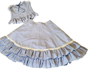 VonLancelot blue/white gingham Corset & Skirt, cosplay, cottagecore, countrycore - Picture 1 of 19