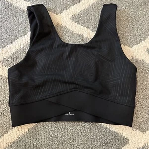 Ivy Park Small Sports Bra Black Geometric Criss Cross Black Beyoncé  NWOT - Picture 1 of 7