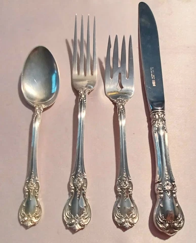 Old Master By Towle Sterling 4 Piece Lunch Place Setting- Modern Cover