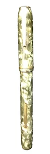 30er Jahre Universal Stylograph Füllfederhalter Grey Pearl Marmor Zelluloid Stylo - Bild 1 von 9