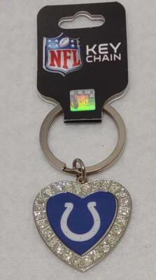 Indianapolis Colts  NFL licensed  heart-shaped  keychain - Image 1 of 2