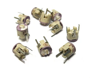 10x Trimm-Kondensator, Kapazitäts-Trimmer, Scheibentrimmer, 4/14, 3 ... 17 pF - Picture 1 of 2