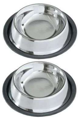 2x Edelstahl Fressnapf 250ml Katze Hund Futternapf Hundenapf Katzennapf Ø 15cm - Bild 1 von 2