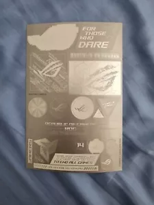Genuine 2023 ASUS ROG Decals stickers Set Silver. 21cm X 14cm - Picture 1 of 1