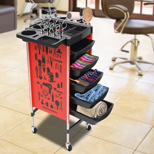 Carro rodante cesta de almacenamiento de peluquería de belleza con 5 cajones para salón NUEVO - Imagen 1 de 18