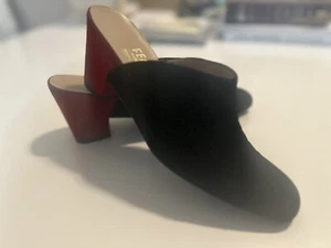 Salvatore Ferragamo Pantoletten Clogs Pantoletten marineblau & rot Wildleder Italien 448 $ Einzelhandel - Bild 1 von 20
