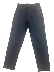 Lee Perfect Fit Womens Straight Leg Dark Wash Embellished Blue Jeans sz 10M - Picture 1 of 10