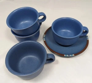 Dansk Mesa Himmelblau Steinzeug Tasse & Untertasse Set + drei zusätzliche Tassen sehr guter Zustand - Bild 1 von 5