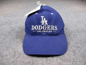Vintage Los Angeles Dodgers Hat Cap Strap Back Blue Split Bar MLB Adult LA NWT