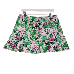 Usado en Excelente Condición Tommy Bahama Golf Mujeres Skort Talla XL Falda Volantes Tropical Tenis Pickeball - Imagen 1 de 4