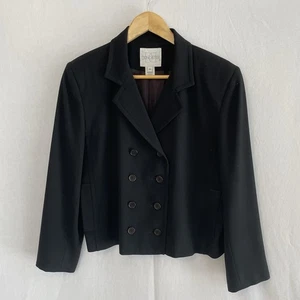 Doncaster Größe 8 Zweireiher Bolero Stil Jacke 100% Wolle Hergestellt in Italien - Bild 1 von 5