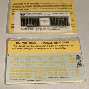 HERALD KING HO DECAL-NORFOLK SOUTHERN/NS (ORIG RD) 50’ BOX-RED w/YEL LET #B-210 - Picture 1 of 1